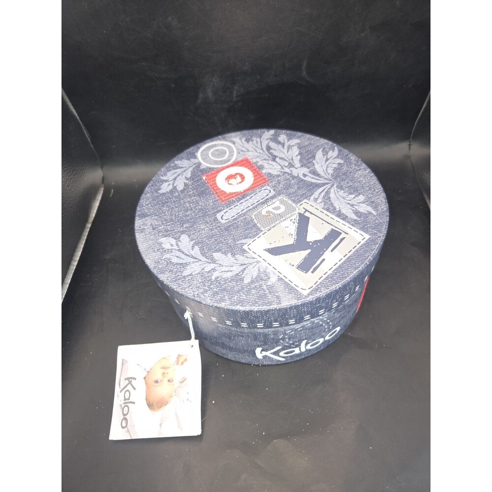 Kaloo Sweet Life Blue Denim Small Chubby Bear New With Gift Box France